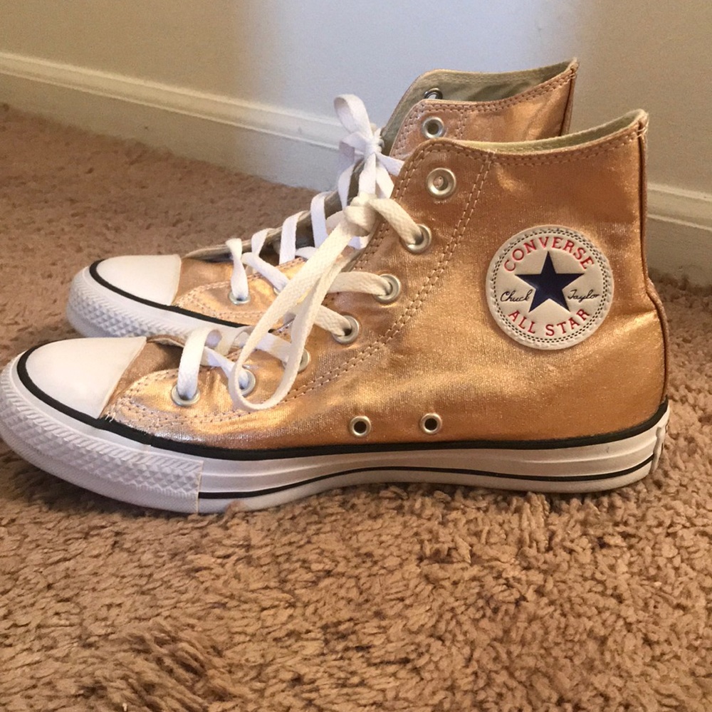 Rose Gold Chuck Taylor Converse All Star High Tops